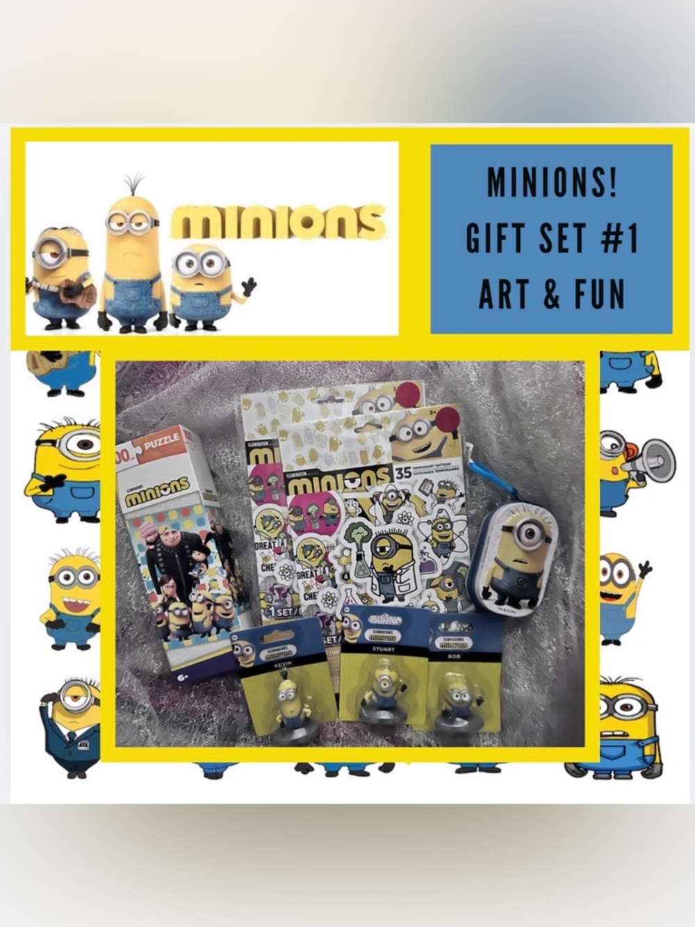 NEW: KID PACK - 11 ITEMS Minions THEMED GIFT SET - Set 1